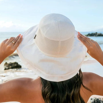 Beige sun hat suitable for beach, hiking and outdoor activities
