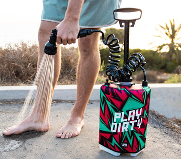BeachBox 7 ft neoprene hose extends reach and keeps water warm