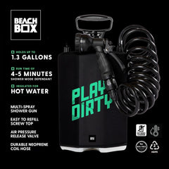 BeachBox 7ft neoprene hose extends reach while keeping water warmer