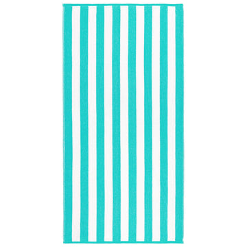 Beachland Classic Cabana Stripe towel closeup shows soft weave.