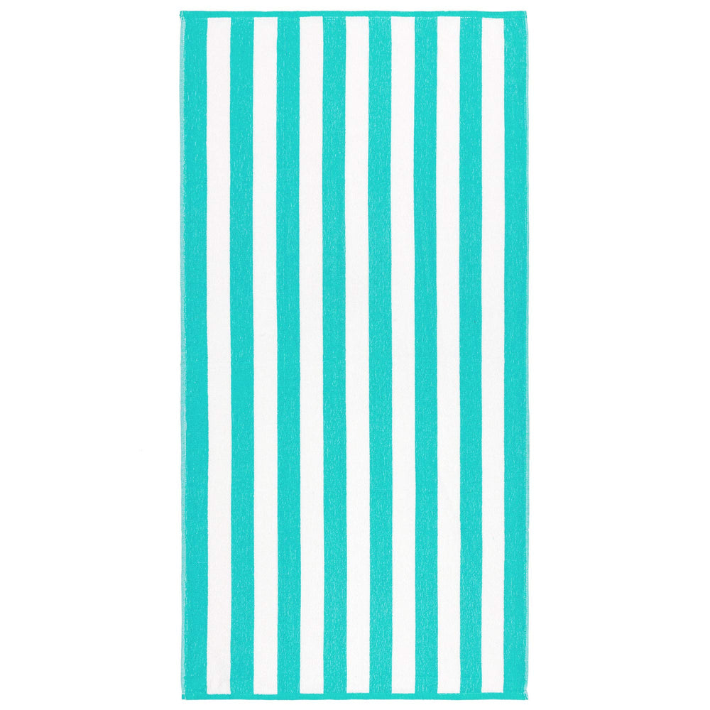 Beachland Classic Cabana Stripe towel closeup shows soft weave.