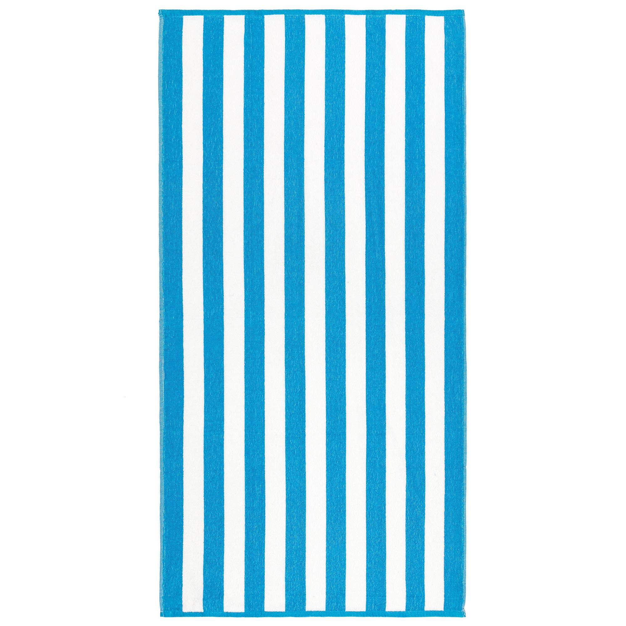 Beachland Classic Cabana Stripe towel on the beach for quick drying.