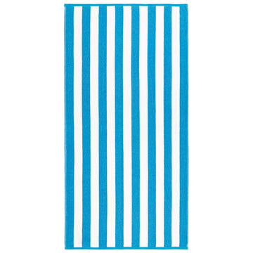 Beachland Classic Cabana Stripe towel on the beach for quick drying.