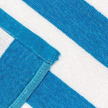 Beachland Classic Cabana Stripe towel print detail with vibrant color.