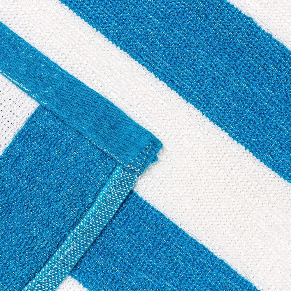 Beachland Classic Cabana Stripe towel print detail with vibrant color.