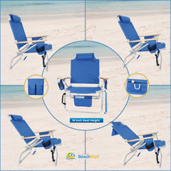 BeachMall Big Jumbo chair back view emphasizes reinforced steel inside frame.