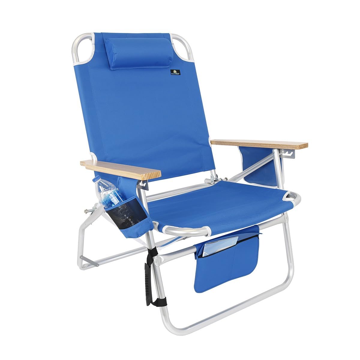 BeachMall Big Jumbo chair front view shows sturdy aluminum frame for big and tall users.