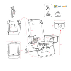 BeachMall Big Jumbo chair side view highlights wide seat and comfortable reclining options.