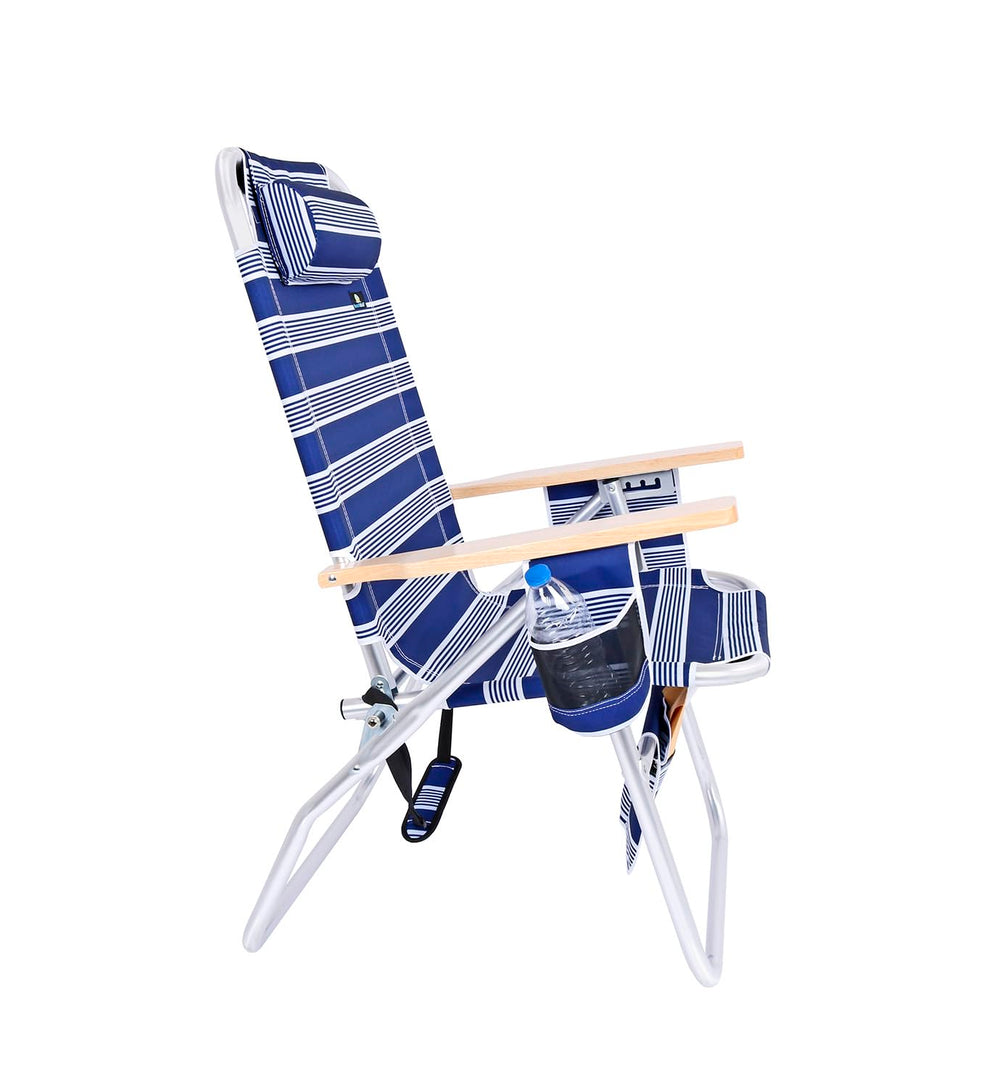 BeachMall Deluxe XL Tall Beach Chair built-in drink holder handy