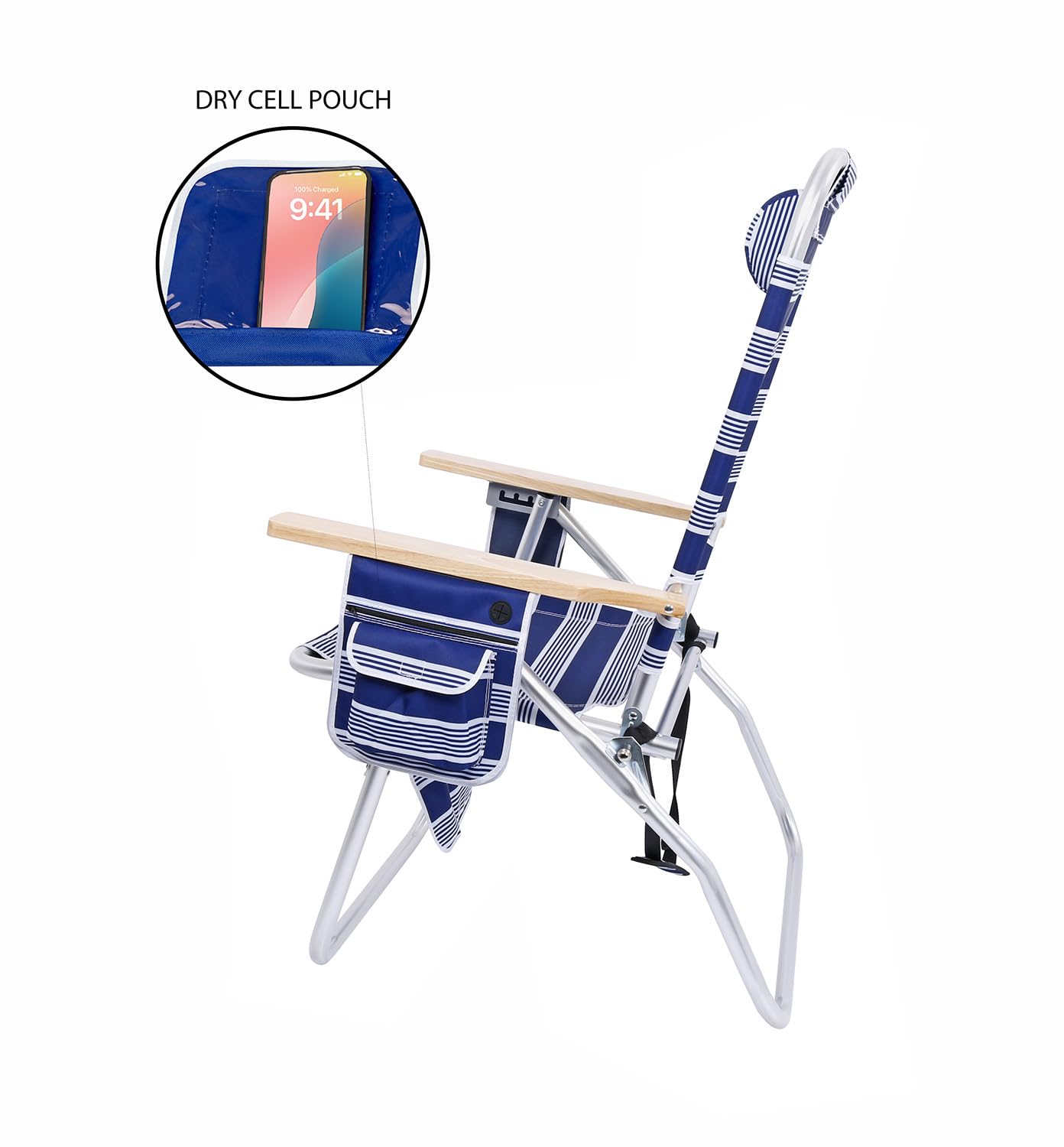 BeachMall Deluxe XL Tall Beach Chair shoulder strap for easy transport