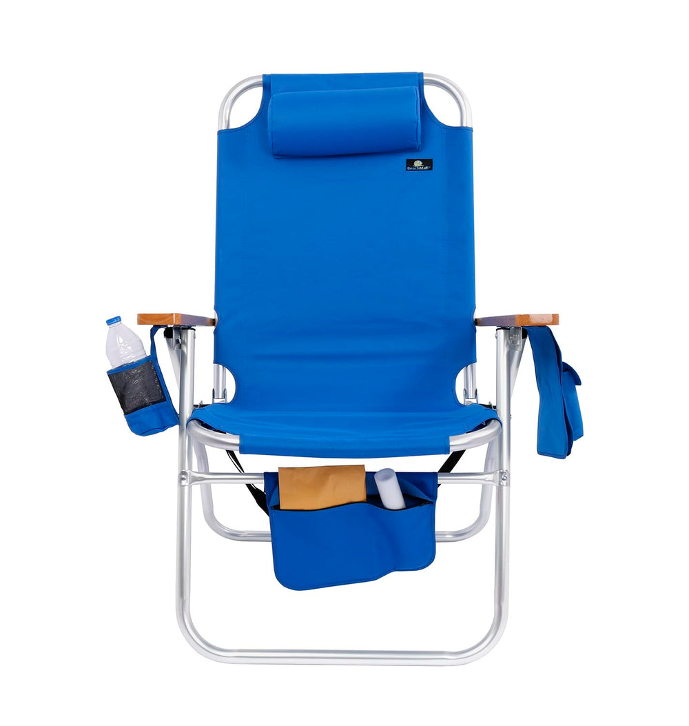 BeachMall chair offering four reclining positions for customizable comfort at the beach.