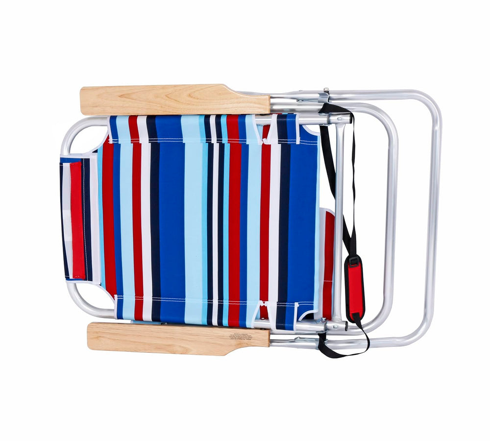BeachMall chair includes cup holder and under-seat storage for convenience