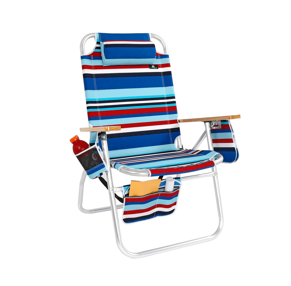BeachMall heavy-duty chair folded for compact portability and easy transport