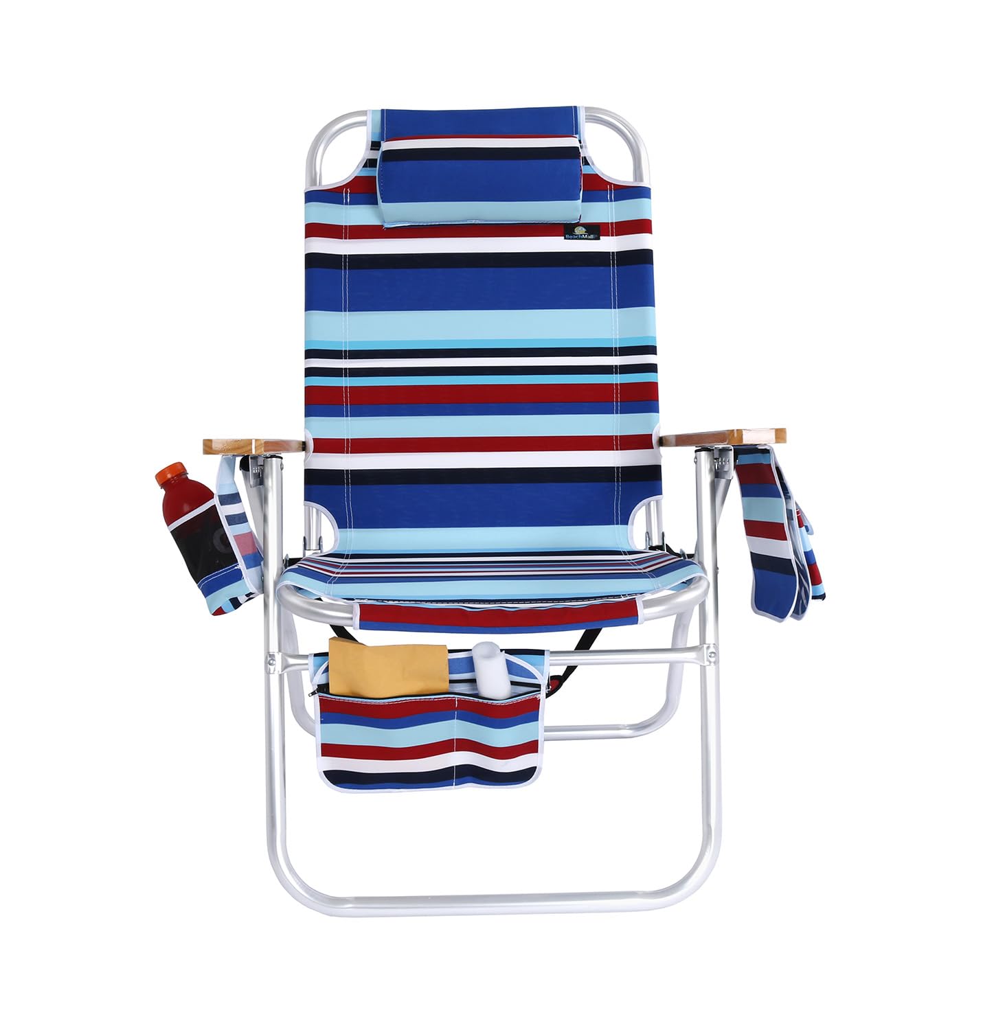 BeachMall chair in recline mode offering four positions for comfort