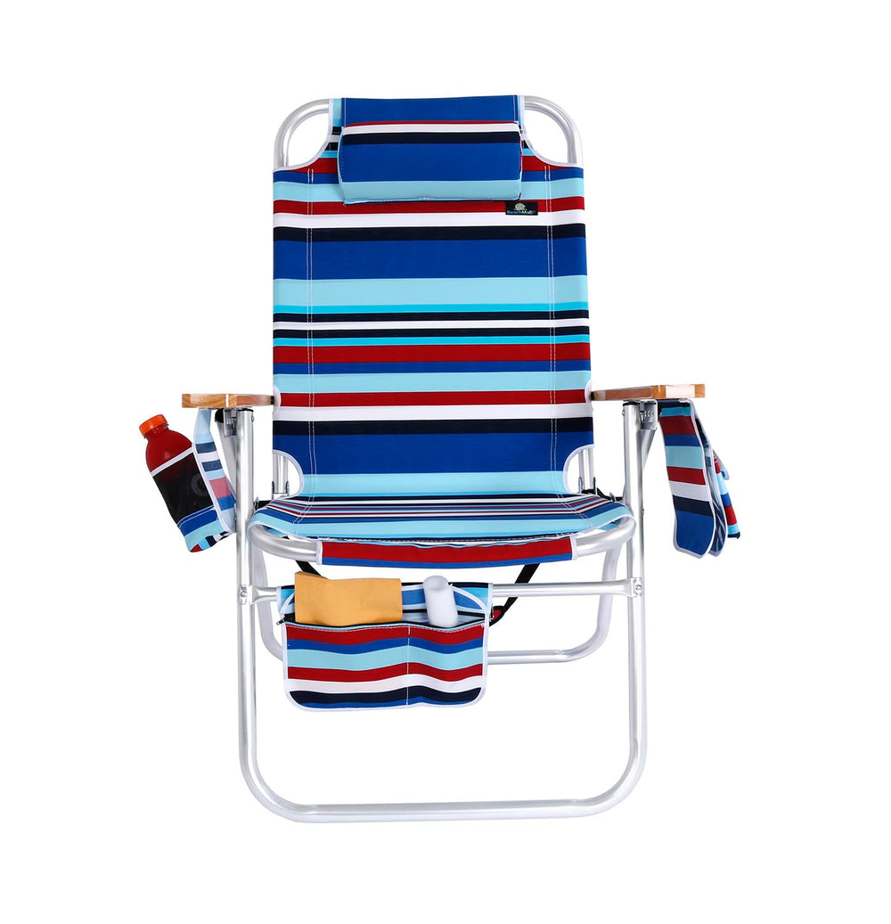 BeachMall chair in recline mode offering four positions for comfort