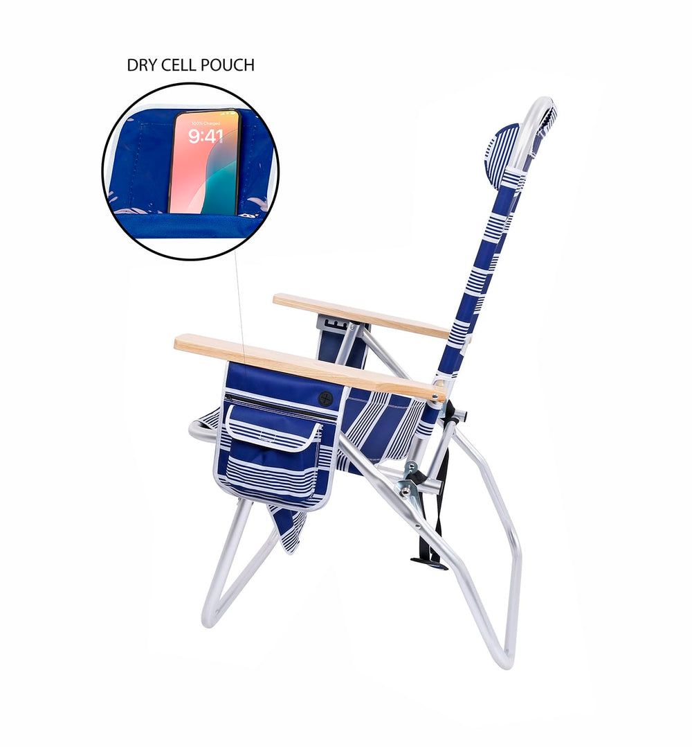 BeachMall chair with cup holder keeps beverages within reach
