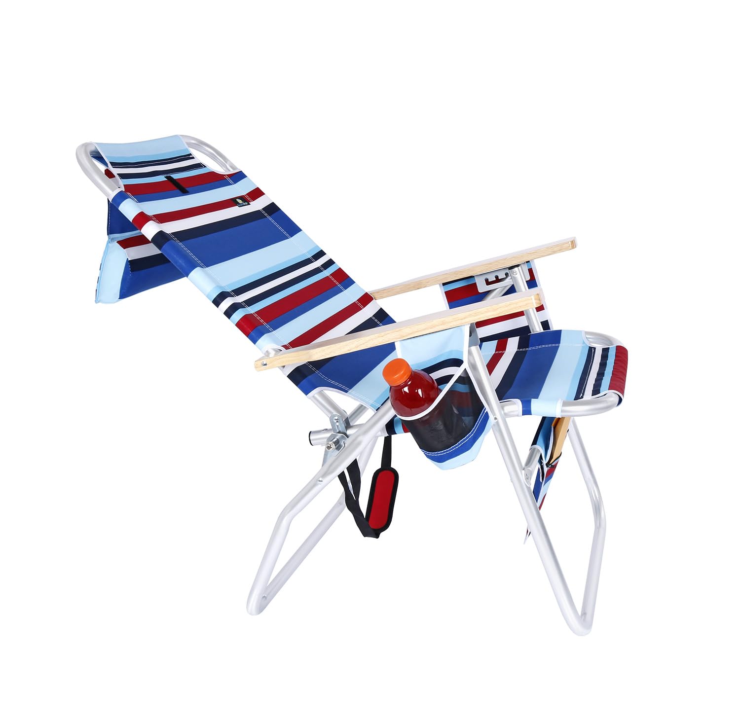 BeachMall chair wood armrests resist sun and salt for durability