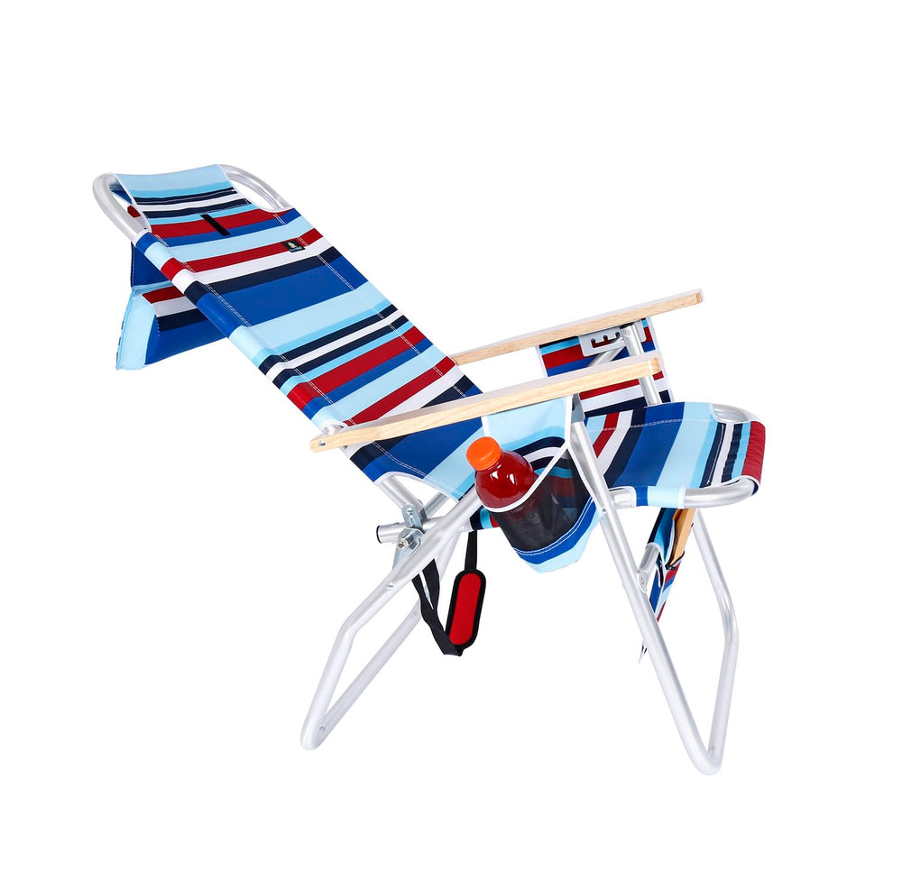 BeachMall chair wood armrests resist sun and salt for durability