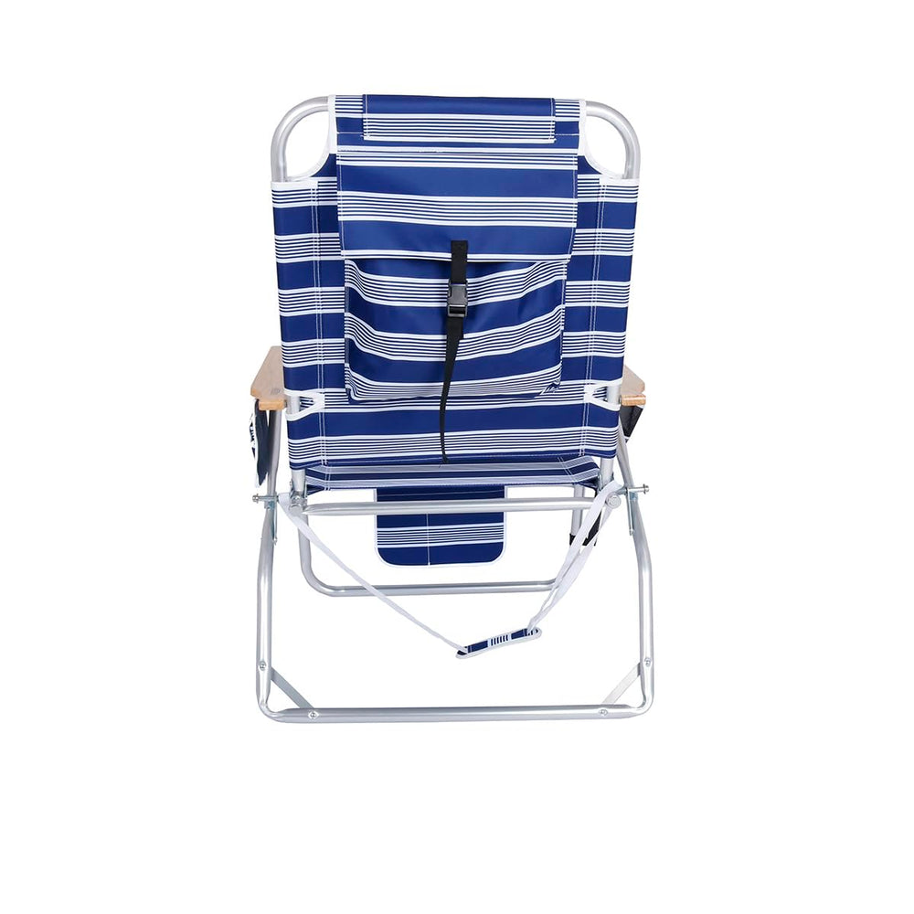 BeachMall solid hardwood armrests provide sturdy, weather-resistant support