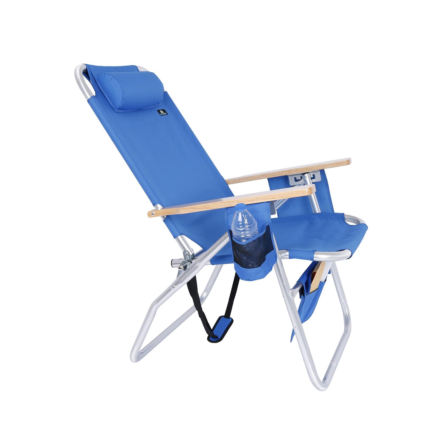 BeachMall wood armrests coated for marine-grade durability against sand and salt.