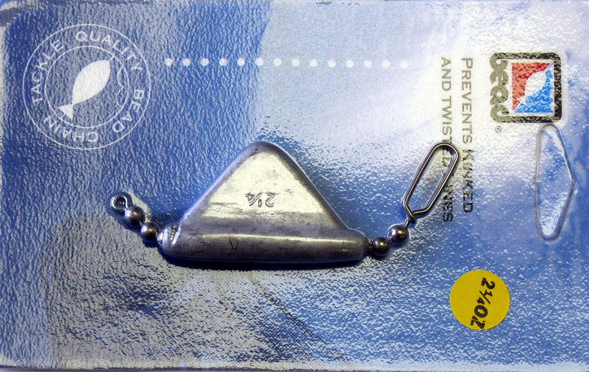 Bead Chain DR214K keel sinker in dark nickel finish, ideal for deep water casting
