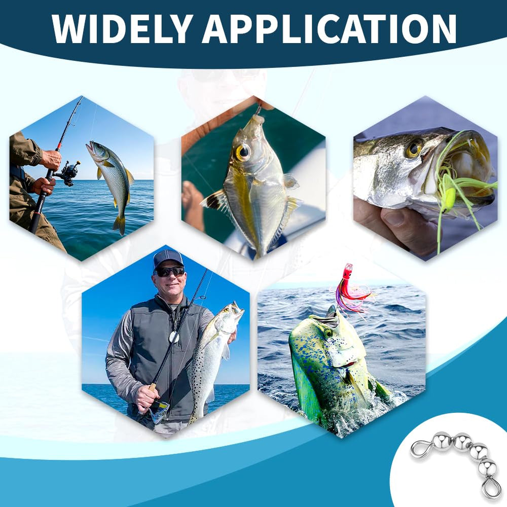 Bead chain spinner rotating 360 degrees in water