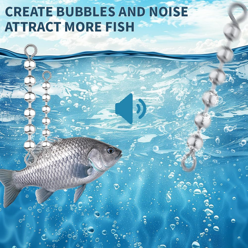 Bead chain swivel shown on fishing rig