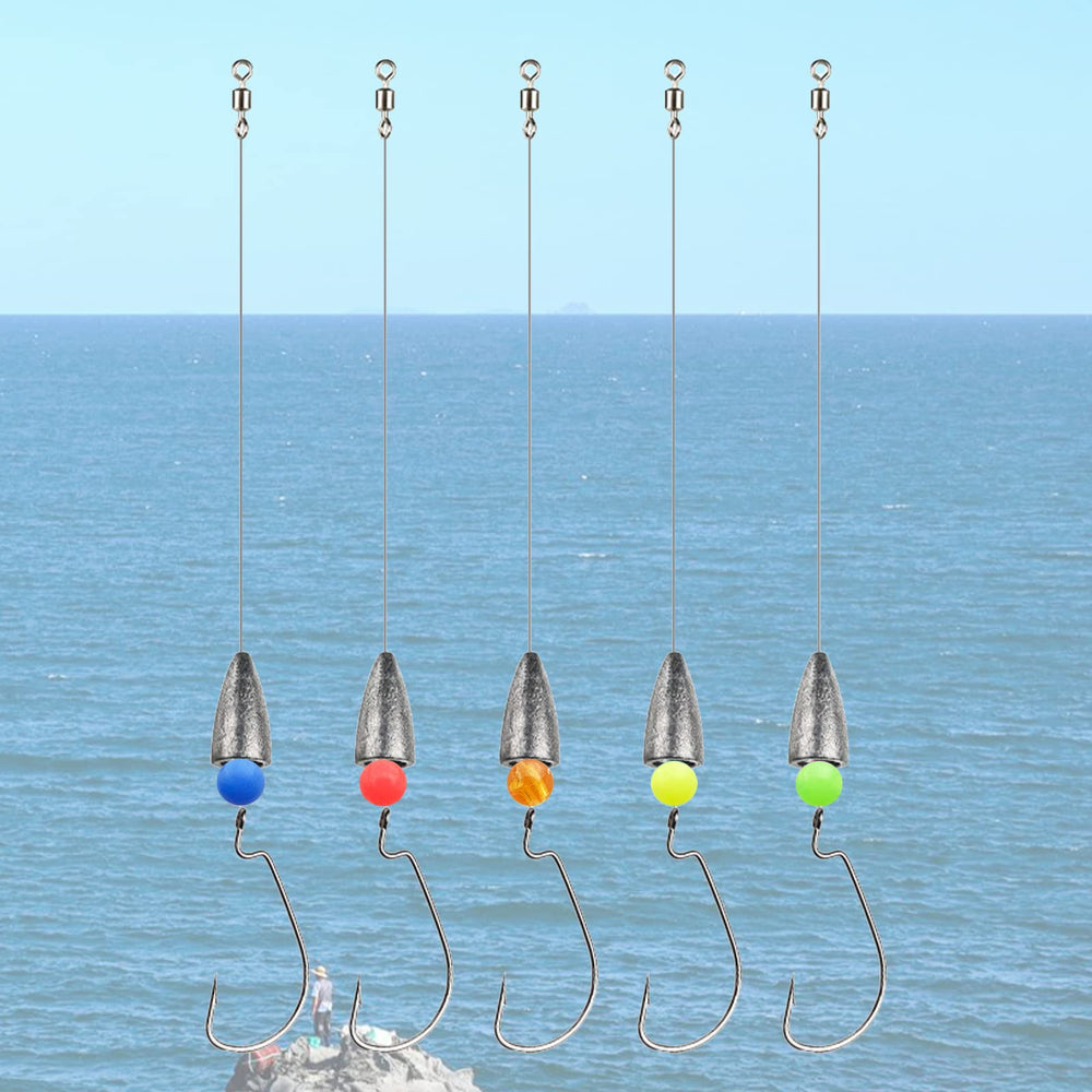 Beads used on fishing hooks and lines for attraction