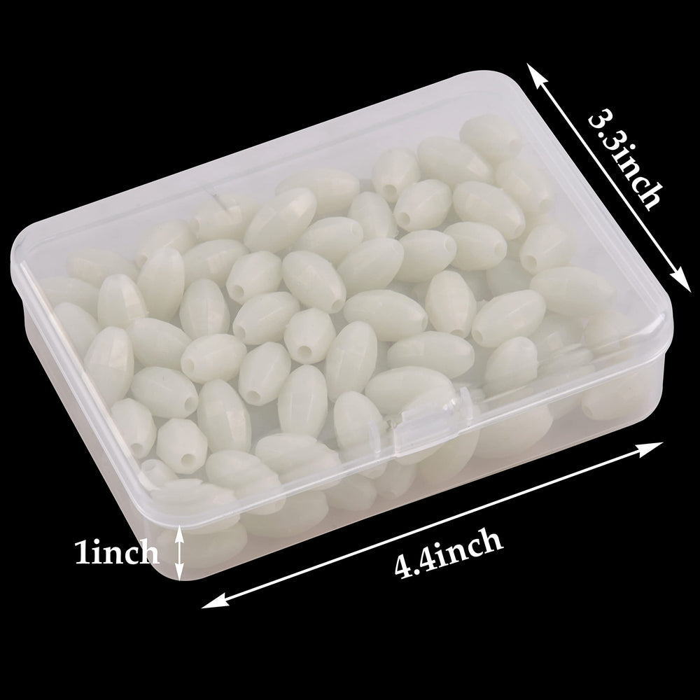 Beads used on lures and hooks for night fishing