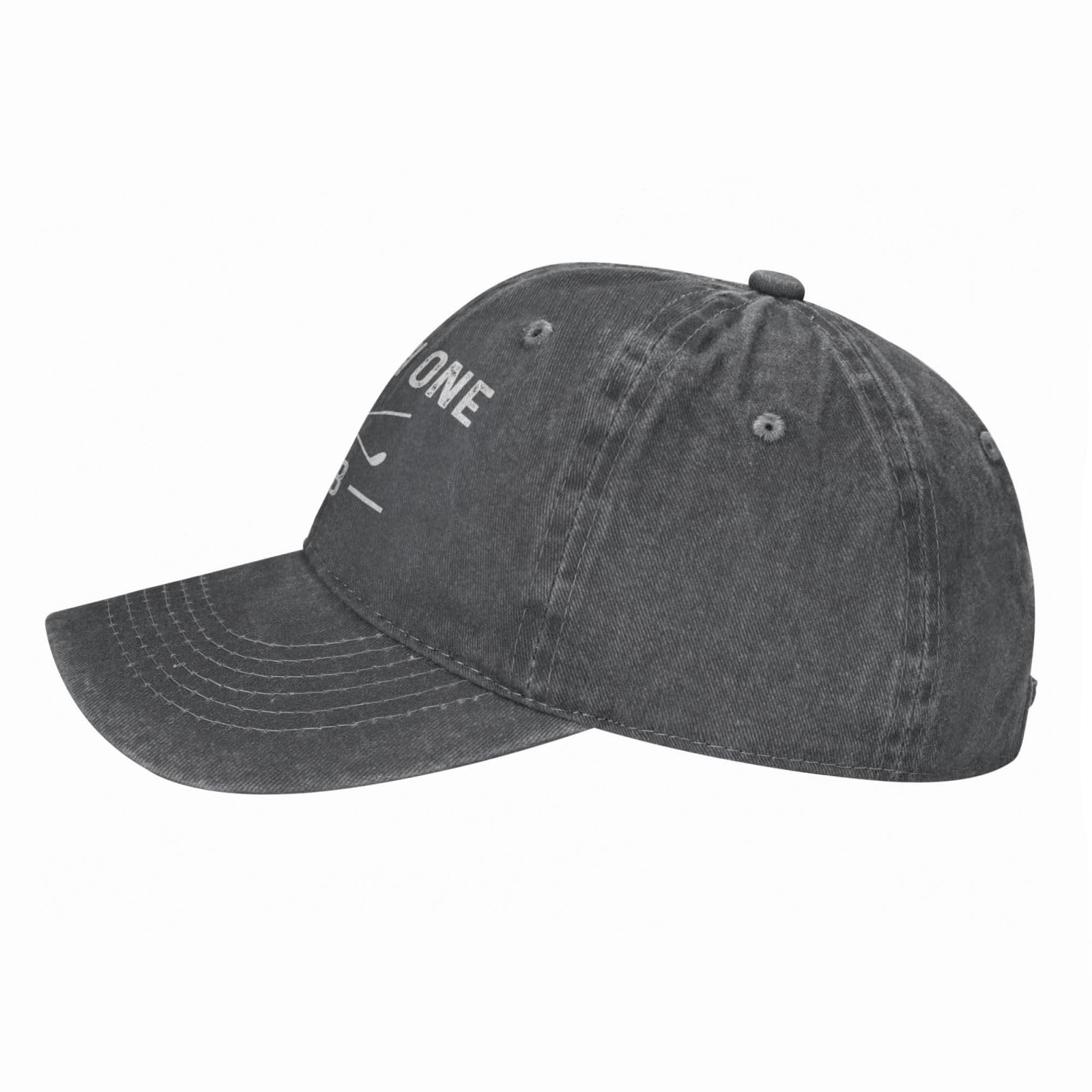 Beafoliya Holes In One Club Cap washed denim texture adds vintage style.