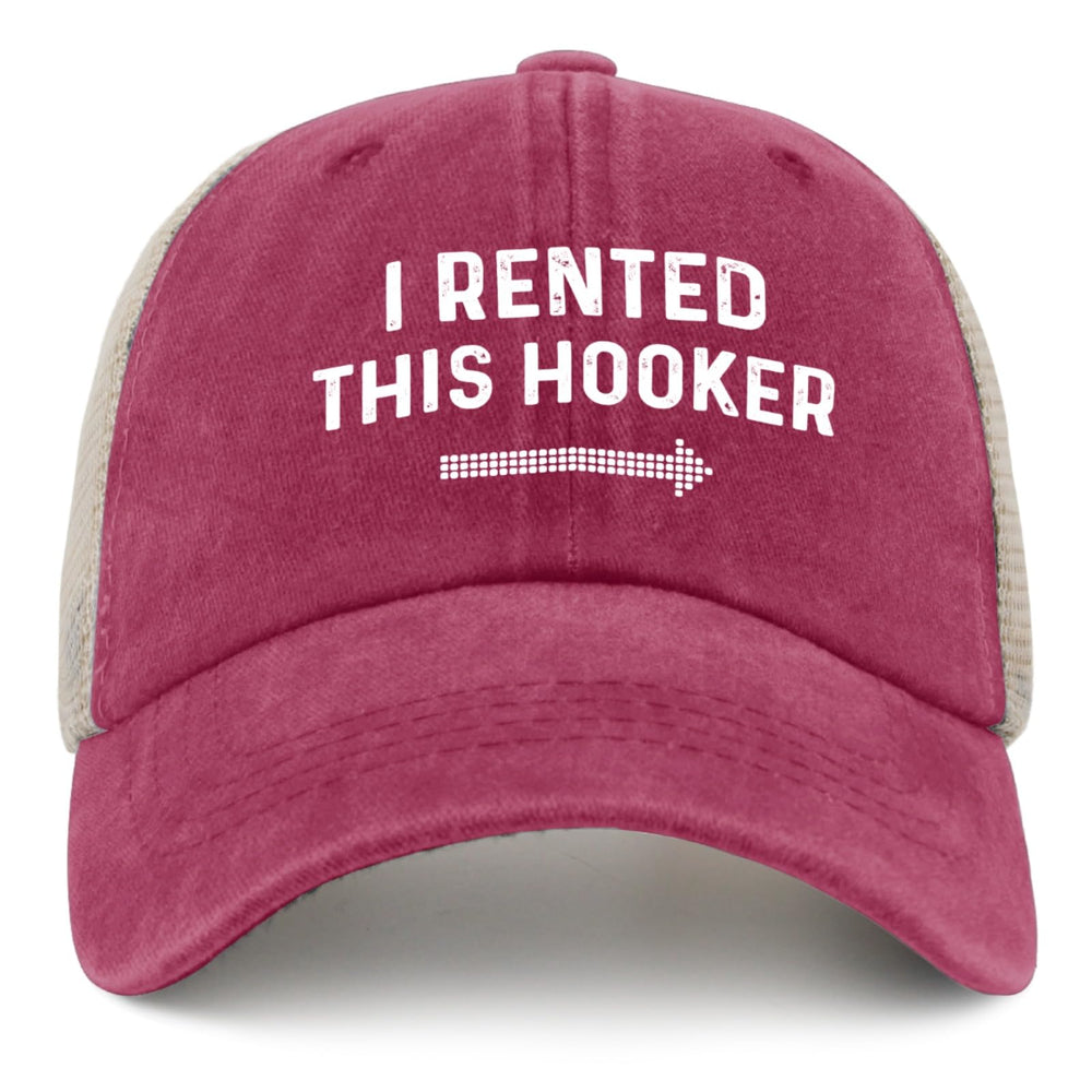 Beafoliya Hooker Hat contrast stitching in Rose Red, adds visual detail.
