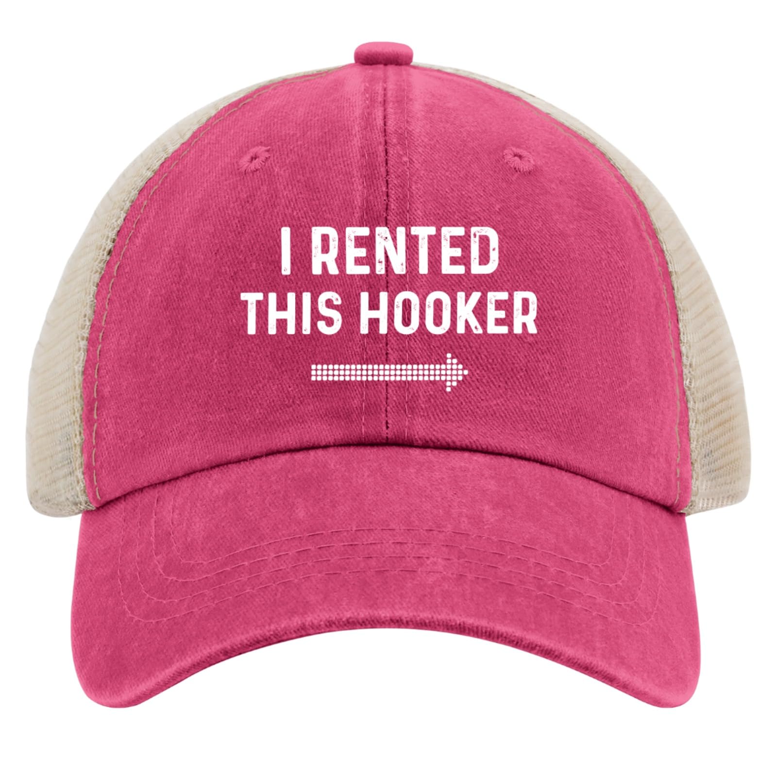 Beafoliya Hooker Hat front view in Rose Red, a stylish vintage cap for everyday wear.