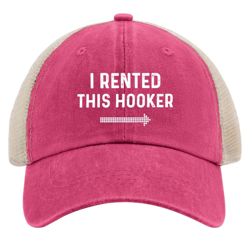 Beafoliya Hooker Hat front view in Rose Red, a stylish vintage cap for everyday wear.