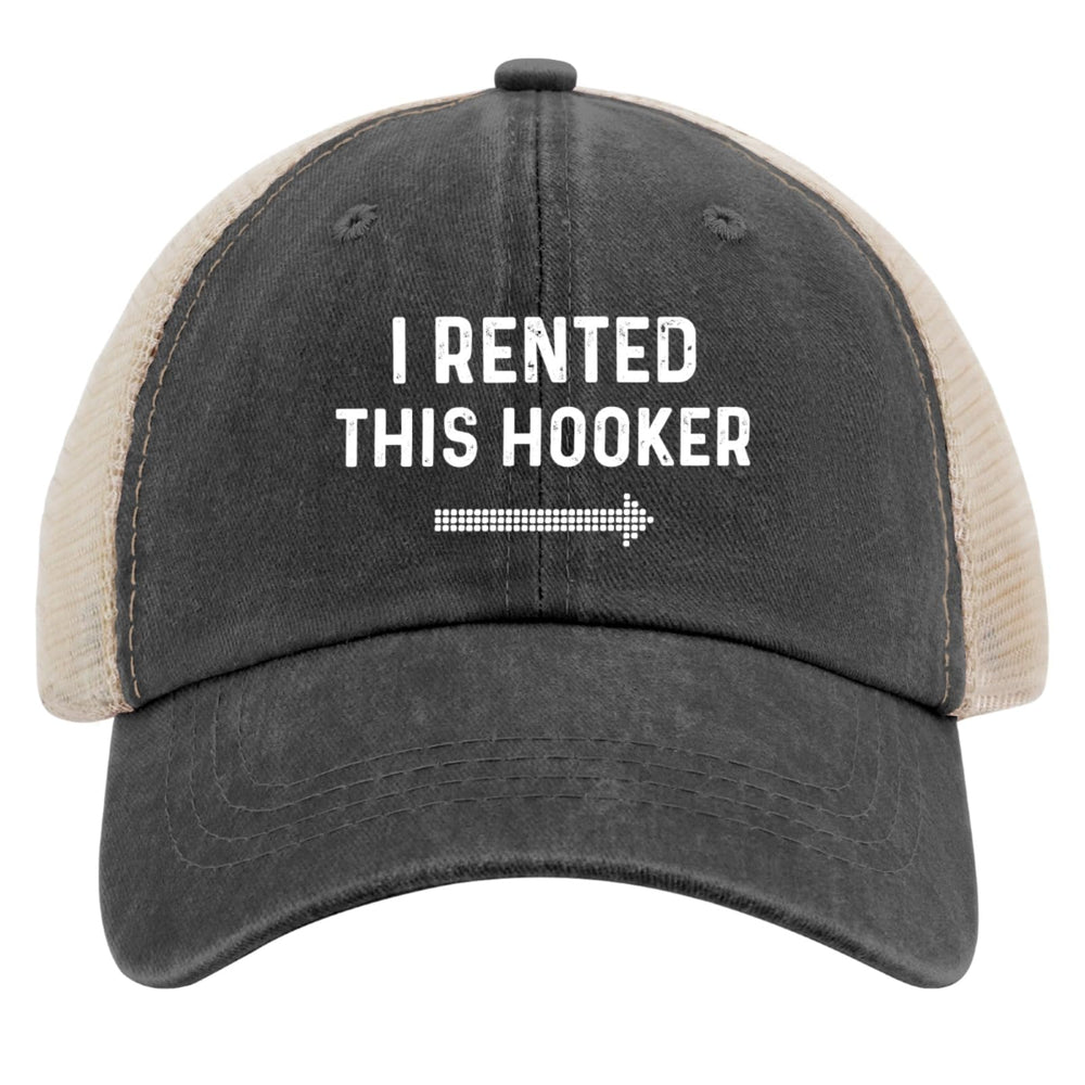 Beafoliya Hooker Hat front view with vintage washed denim and breathable mesh.