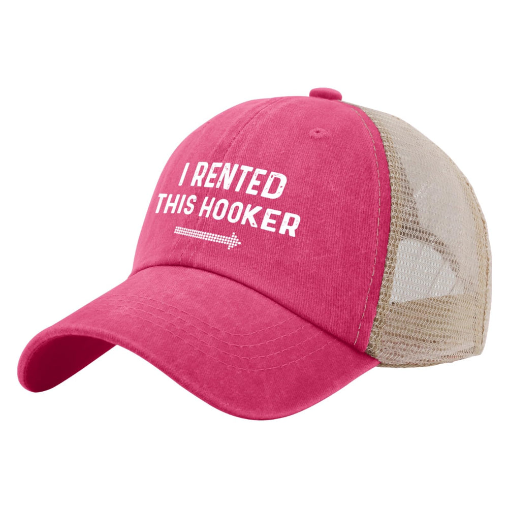 Beafoliya Hooker Hat side view in Rose Red, adds edgy retro flair to any outfit.