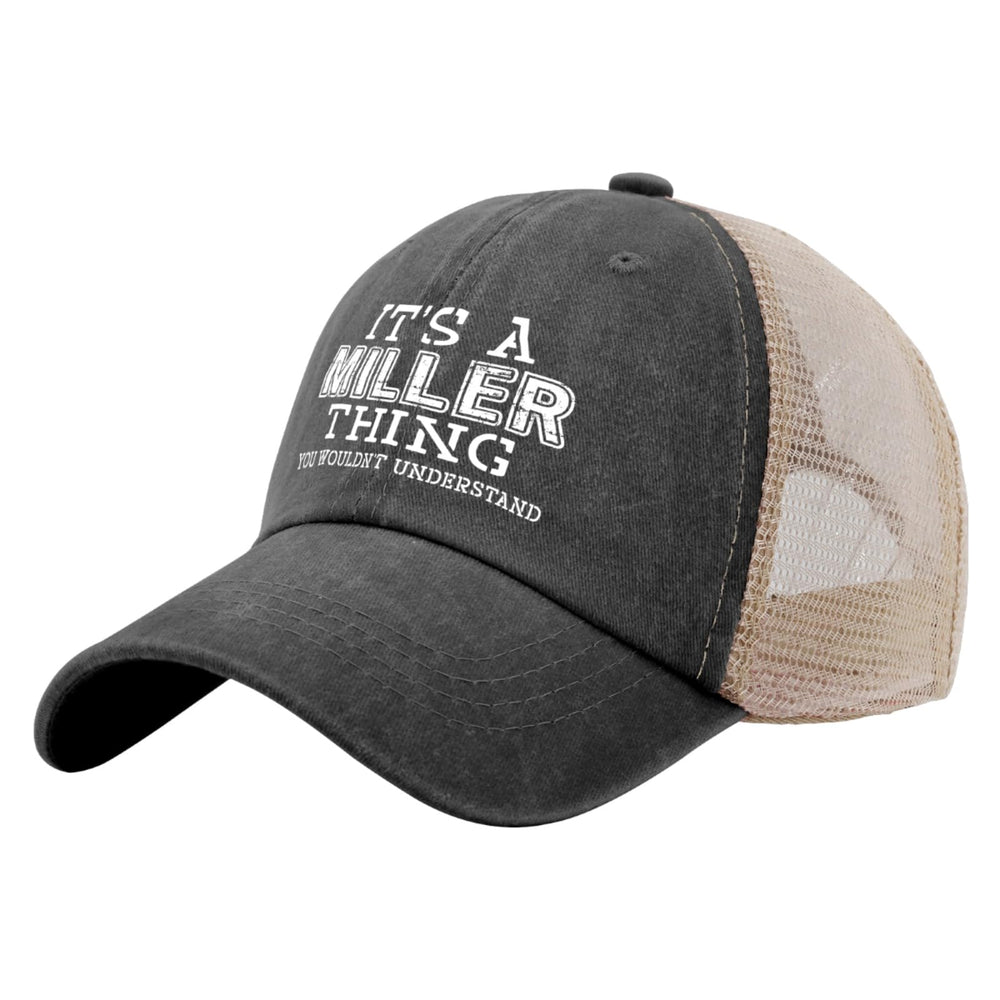 Beafoliya Miller Thing trucker hat front view for casual summer style and comfort