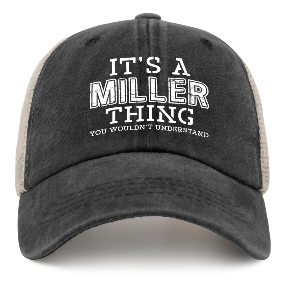Beafoliya Miller Thing trucker hat side profile for breathable outdoor adventures