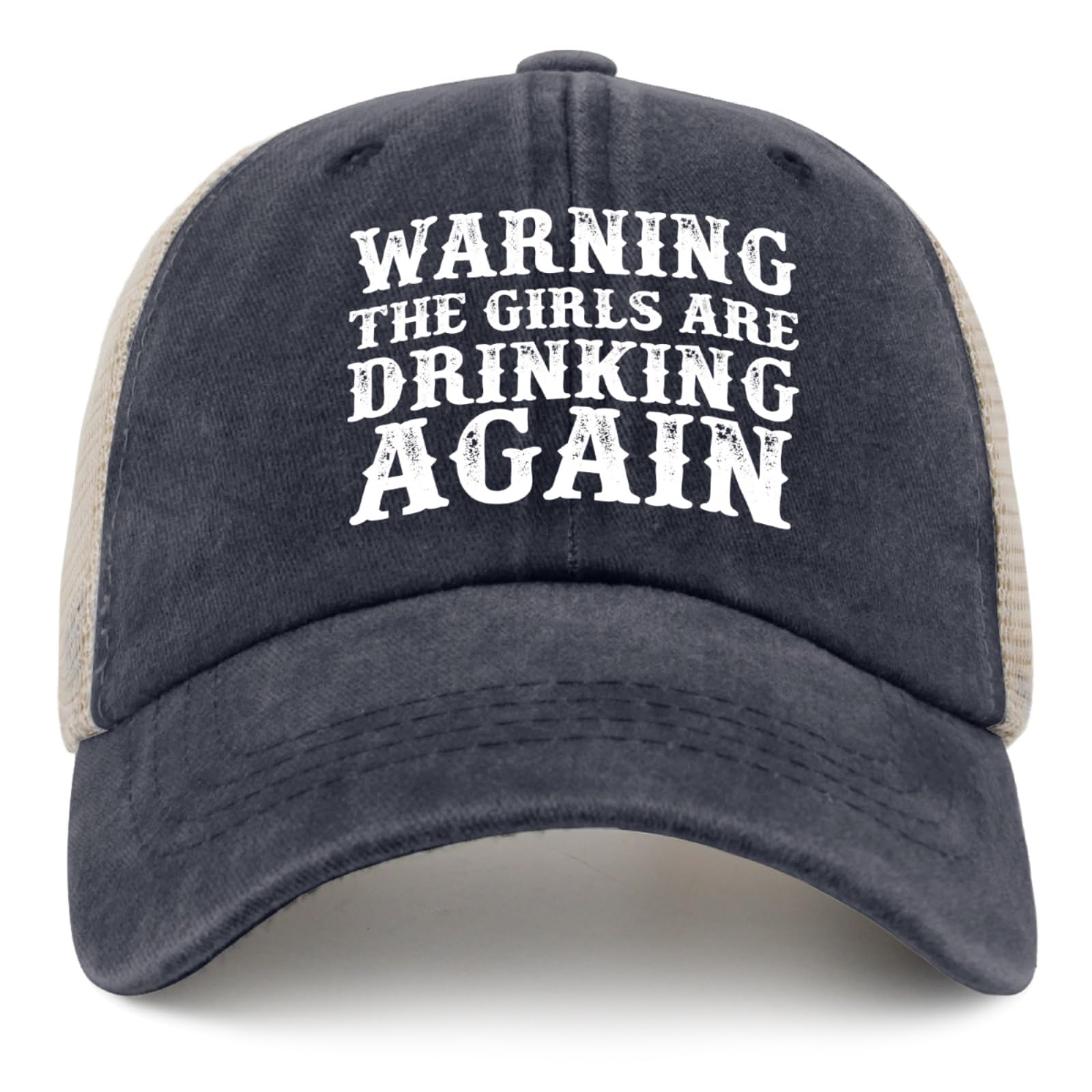 Beafoliya warning girls are drinking again hat, side view, versatile casual wear