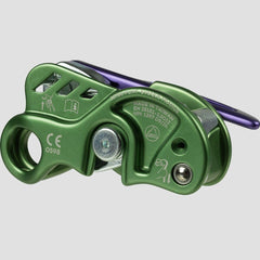 Beal Birdie belay device green side view highlights compact, durable design