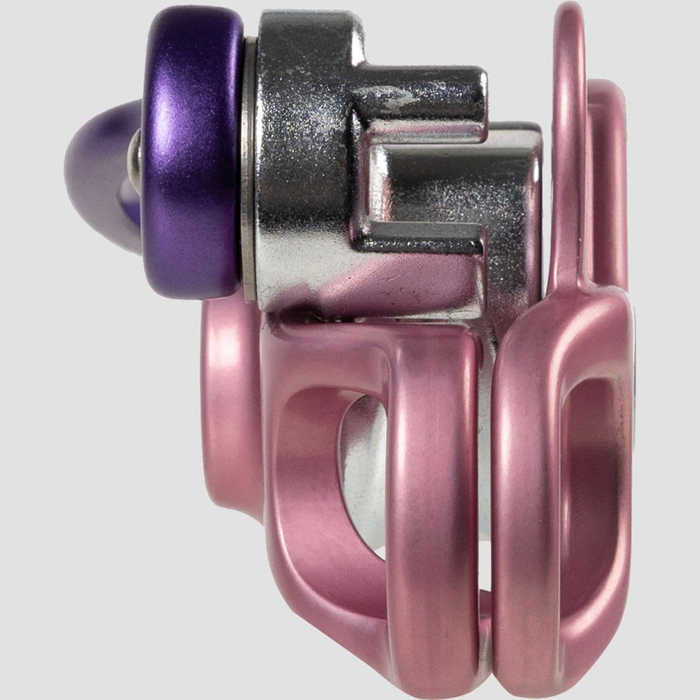 Beal Birdie belay device pink compact design for easy transport on crags