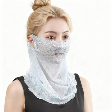 BEAMARKER lace scarf used during cycling or hiking for sun coverage