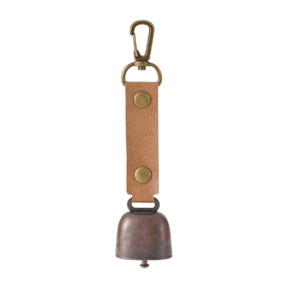 Bear Bell on hiking backpack emits clear jingle for wildlife awareness.