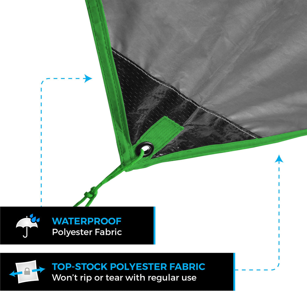 Bear Butt durable rain fly with strong guy lines and reflective tracers enhances night visibility.