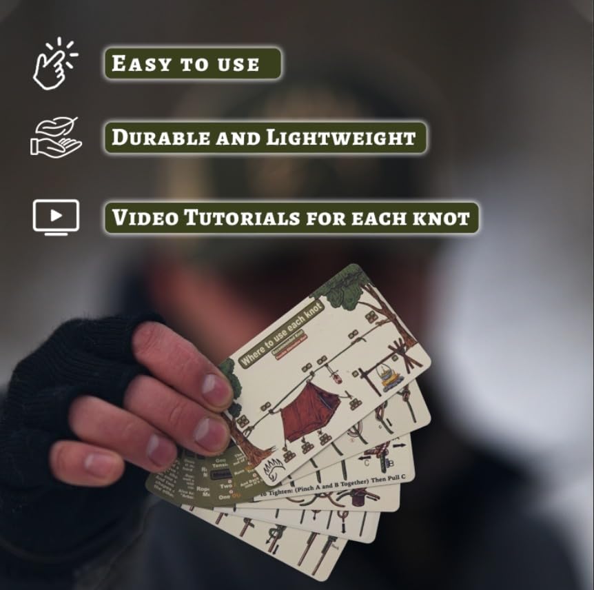 Bear Essentials bushcraft tin houses the knot tying kit securely.