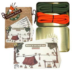 The Bear Essentials knot cards on display for quick knot reference and learning.