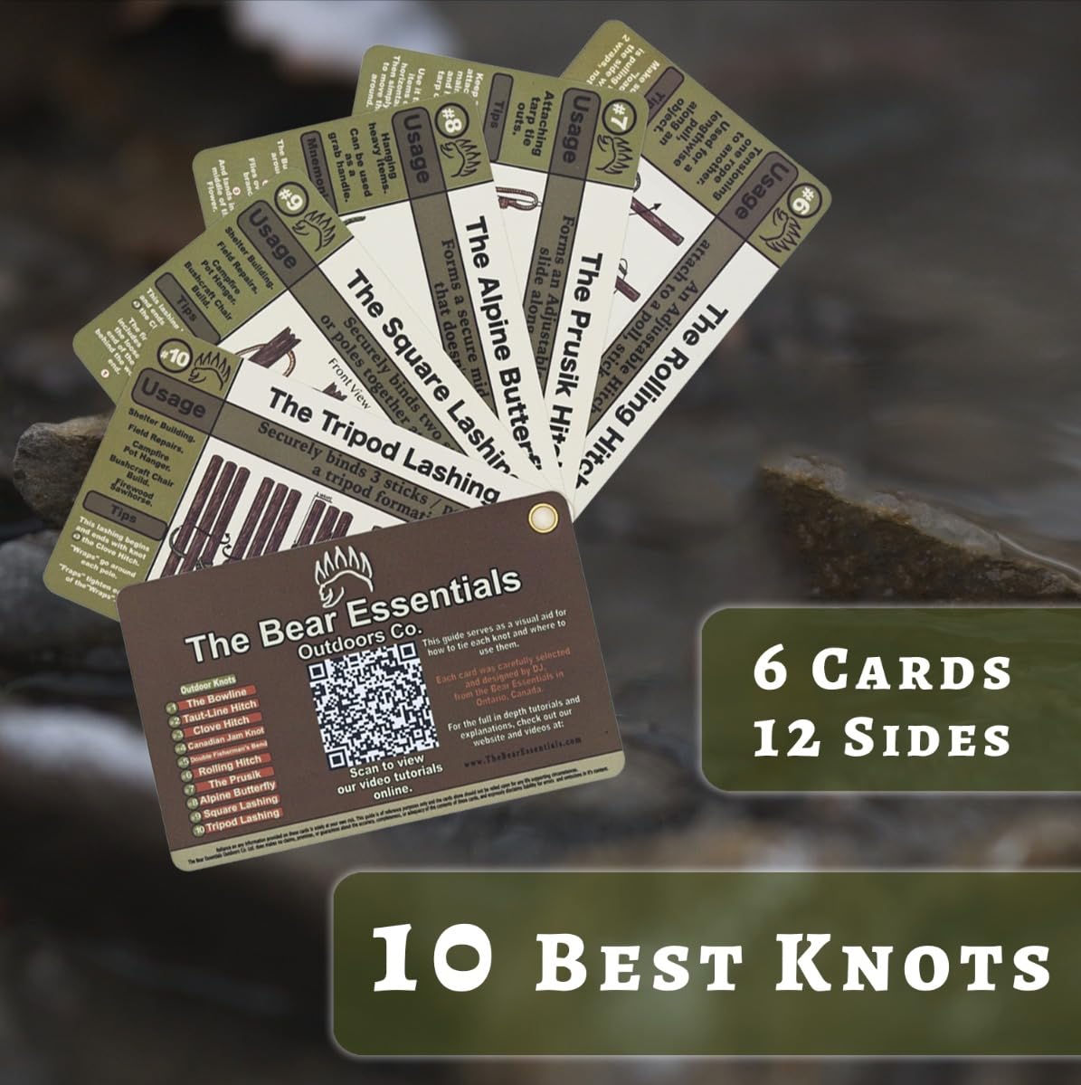 Bear Essentials knot-tying step-by-step illustrations support confident practice.
