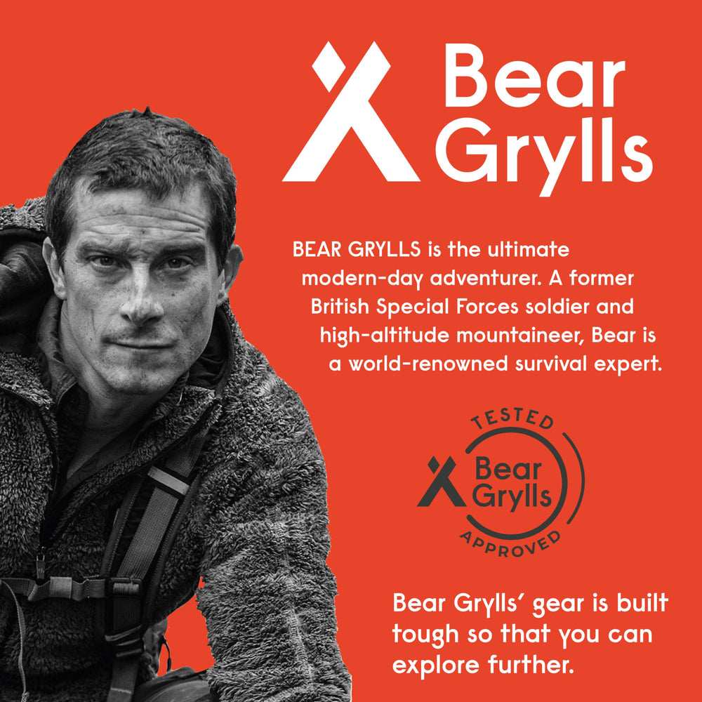 Bear Grylls 45L backpack in the box ready-to-use with hydration pack.