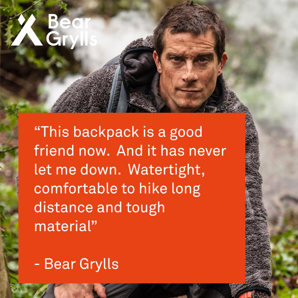 Bear Grylls 45L padded lumbar region increases comfort during long hikes.