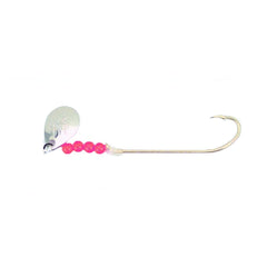 Bear Paw Flicker nickel long gold size 6 hook with fluorescent beads for enhanced action