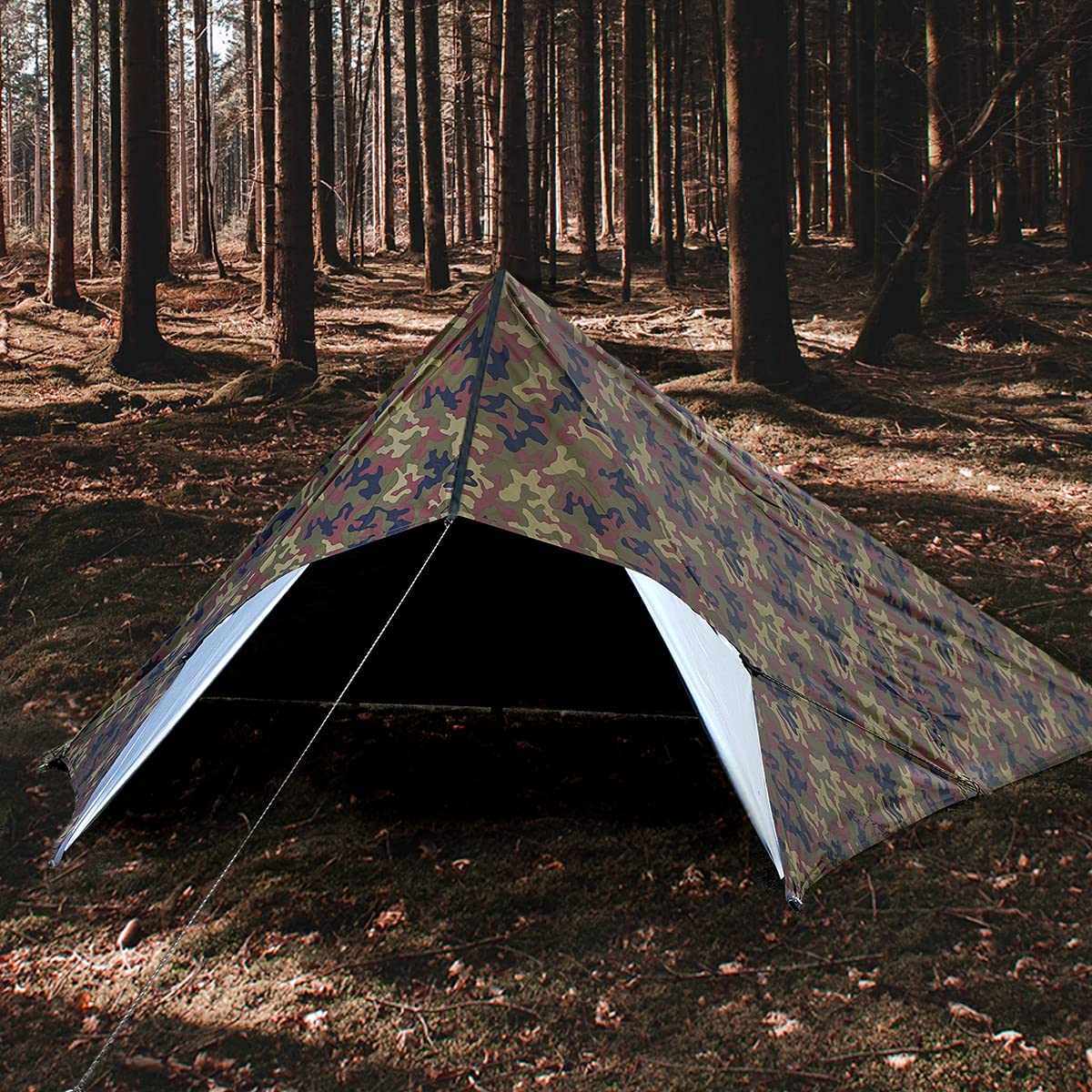 Bearhard tarp multi-use camping shelter offers all-purpose protection on hiking trips